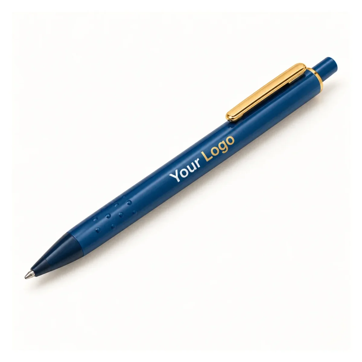 Blue and Gold-Tone Plastic Ball Pen